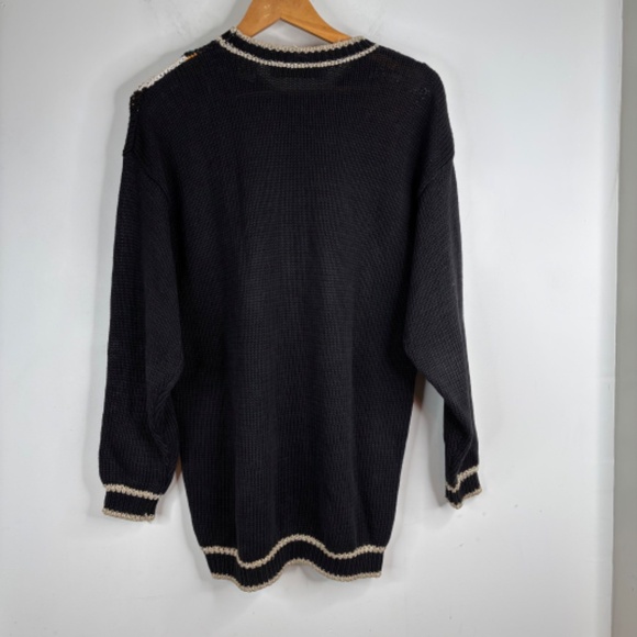 VTG 90s Chaus Ugly Christmas Sweater M 3D Metallic Bobble Patchwork Granny 80s - Picture 7 of 11